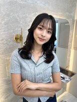 ロンドガーネット 池袋(Lond garnet)&nbsp;イメチェン外ハネボブ美髪ワイドバングミディアム縮毛矯正ボブ