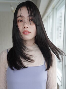 オーラエテルナ(AURA ETERNA)の写真/【髪質改善】今までにない柔らかくツヤツヤなストレートヘアが叶う♪髪が傷みにくく自然な仕上がりに◎