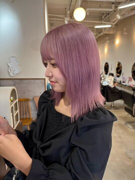 ラック 津田沼(LUCK) ピンクラベンダー/ケアブリーチダブルカラーインナーカラー