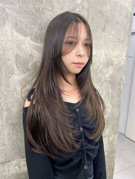 キング 梅田店(K!ng) 韓国オルチャンレイヤーカット透明感カラー顔まわり前髪カット