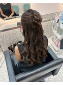 おだんごハーフアップ