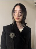 ミディアムレイヤーカットデザインカラーグラデーションカラー