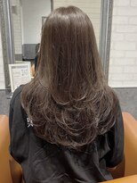 ルノン フィージュ(LUNON fieju)&nbsp;黒髪クラゲヘアーオリーブグレー小顔ココアベージュ