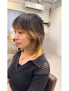 エン(en.) ミディアムレイヤー 顔まわりレイヤー くびれヘア