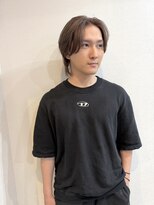 チザン(TIZAN)&nbsp;メンズミルクティーベージュ × センターパート