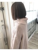 ボブ＋ベージュカラー