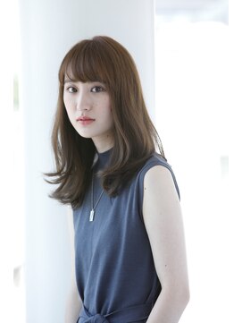 チップタップ 中村橋店(tip top) 働く女性にお勧め♪大人可愛いセミロング・ミルクティーベージュ