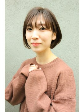 モリオ フロム ロンドン 大宮2号店(morio from London) 【なかじま ひびき】耳掛けシースルーバングショートボブ