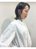 外ハネ×ダークネイビー