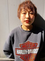 ヘアメイク マルナ 本店(HAIR MAKE MALUNA) マッシュショート×オレンジ