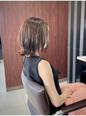 イングラデーション外ハネくびれミディ