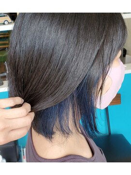 キキヘアメイク(kiki hair make) インナーカラー☆ネイビーブルー★