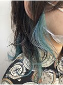 【elama】ウルフ×インナーカラーサワーグリーン