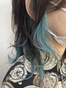 エラマ ヘアメゾン(elama hair maison) 【elama】ウルフ×インナーカラーサワーグリーン