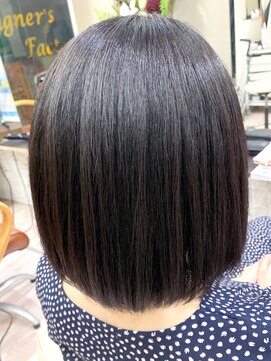 デザイナーズ ファクトリー(Designer's Factory) 縮毛矯正 黒髪 ストレートボブカット