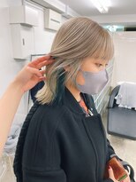 繭 ホワイトベージュ×インナーくすみグリーン