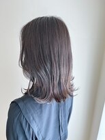 ロロン 下高井戸(LORONG)&nbsp;ミディアムレイヤー　鎖骨レングス　透け感ブラウンベージュ