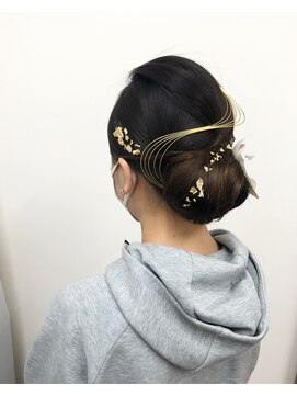 コアフィールドマサコ 北島店 金箔×水引き☆和装ヘア