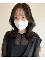 ウル(uLu.) 【ブリーチなし】韓国ヘア×オリーブカラー☆