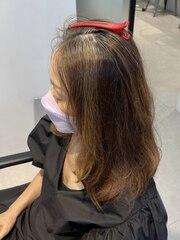 *After→Before*右スワイプ【白髪ぼかし脱白髪染めハイライト】