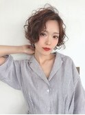 デザインカラー/シルキーベージュ/グレージュカラー/斜めバング