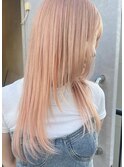 ケアブリーチ×ハイトーン×サーモンベージュ(渋谷)