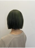 アンブレラカラー×ボブ×グリーン20代30代40代