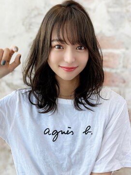 レイリー 原宿 表参道(Rayreee) 垢抜けふんわりミディアムモテ前髪