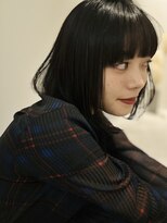 エールバイボヌール(Ere by Bonheur)&nbsp;西梅田大阪駅堂島／おしゃれモードな重め前髪黒髪ボブ