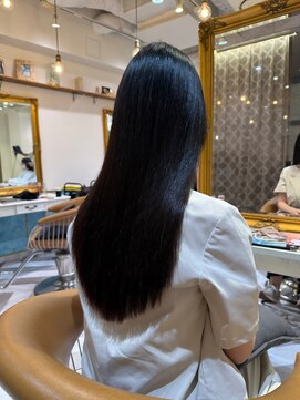 ロンドアベニール 北千住(Lond avenir) ブリーチなしチェリーブラウン髪質改善縮毛矯正酸性ストレート