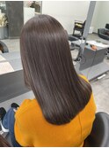グレージュブリーチなしカラー高知美容院