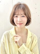 ヘアラウンジ ビーチ 青山 外苑前(hair lounge BEACH) 透明感ベージュふんわりボブヘア