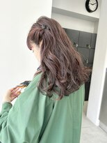 ヘアー アイス 御器所本店(HAIR ICI)&nbsp;ブリーチなしピンクパープル暖色カラー夏カラー秋カラー20代