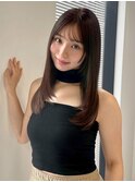 シースルーバング美髪大人可愛いナチュラルレイヤー
