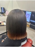 秋におすすめ裾カラー☆『グレージュ×オレンジ』