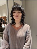 レイヤーパーマレイヤーカット顔周りレイヤーくせ毛パーマ