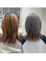 アッシュ 桜木町店(Ash)&nbsp;横浜桜木町 縮毛矯正×グレージュ 髪質改善で透ける質感に