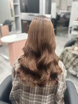 ワン バイ ジエクト(One by The Ect)&nbsp;コテ巻き風パーマ/無重力パーマ/スモーキーブラウン／デジパ