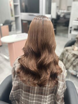 ワン バイ ジエクト(One by The Ect) コテ巻き風パーマ/無重力パーマ/スモーキーブラウン/デジパ