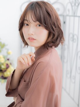 エイトサロン 八潮(8salon) 八潮/髪質改善/ローズベージュ☆ふんわりハッシュボブパーマm