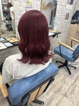 サロンジオ 本厚木(salon the O's) ピンクベージュ/ミディアムストレート/おしゃれ女子ウルフ