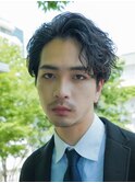 渋谷メンズパーマフェザーパーマシャドウパーマセンターパート