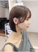 サイドバング耳かけボブ×ショートボブ×スッキリボブもみれ毛