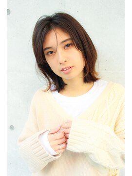 モリオ フロム ロンドン 大宮2号店(morio from London) 【なかじま ひびき】シースルーバング×外ハネロブ