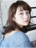 【20/30/40代】 大人女子向け抜け感ミディアムパーマ 春髪型