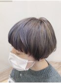 マッシュのアッシュ系カラー