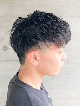 ヨシザワインク ハコザキ 水天宮前 日本橋人形町(YOSHIZAWA Inc.HAKOZAKI) 爽やか黒髪刈り上げツーブロック束感ビジカジ