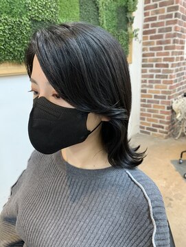 アリュウル 表参道 青山(Allure) 韓国風外ハネワンレンボブ 韓国系 ボブ ショート ベージュ