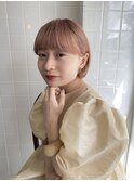 ［横浜/横浜駅] ピンクベージュ　ショートボブ