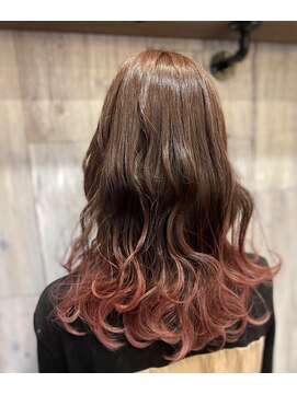 イスト(hair salon ist) バレイヤージュカラー　ハイライトカラー　セミロング　ゆるふわ